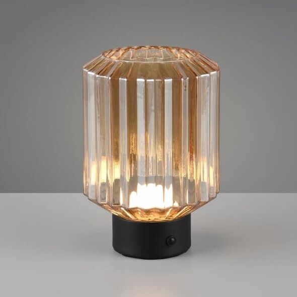 Table LED lamp REALITY LORD 1.5W 3000K 100lm rechargeable black/gold O13x19cm