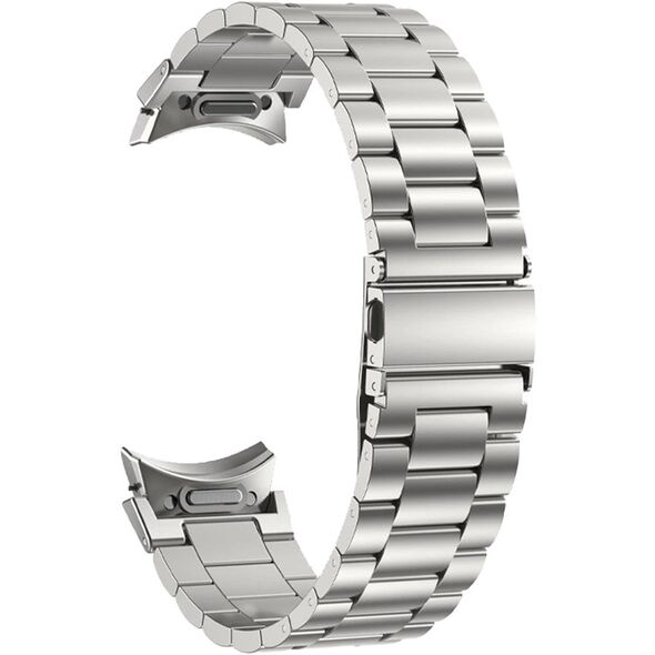 PASEK PURO METAL ZE STALI NIERDZEWNEJ DO SAMSUNG GALAXY WATCH 4 / 4 CLASSIC / 5 / 5 PRO / 6 / 6 CLASSIC - SREBRNY
