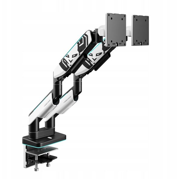 Podwójny uchwyt na monitory 49 cali, biało-czarny X-Arm Dual RGB