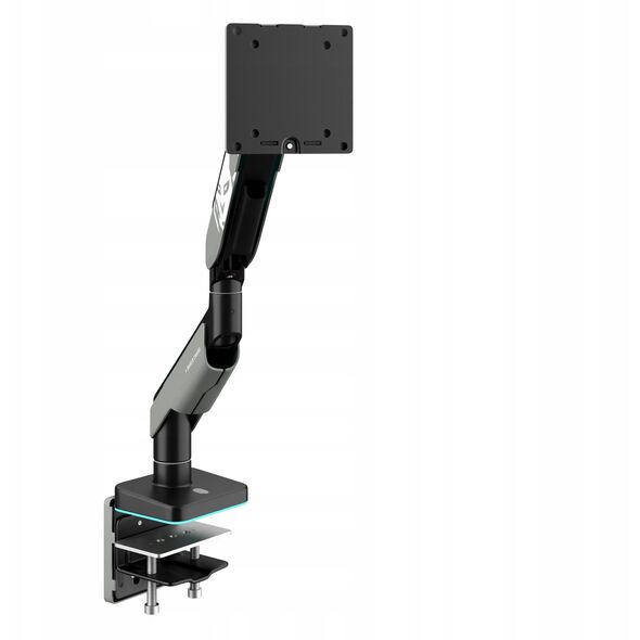 Uchwyt na monitor 49 cali, szaro-czarny LED RGB X-ARM