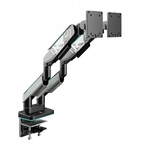 Podwójny uchwyt na monitory 49 cali, szaro-czarny RGB X-Arm Dual