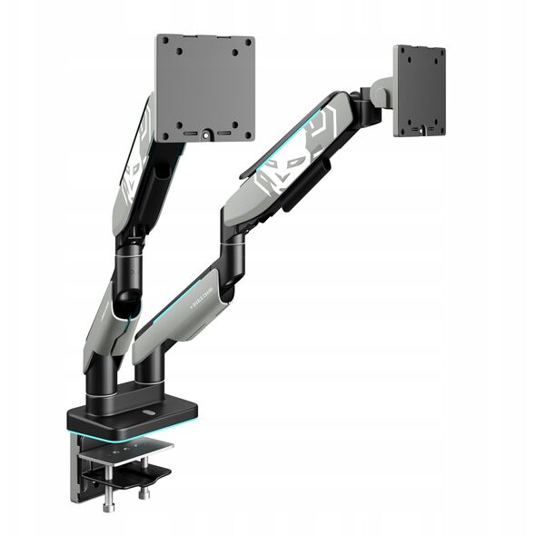 Podwójny uchwyt na monitory 49 cali, szaro-czarny RGB X-Arm Dual