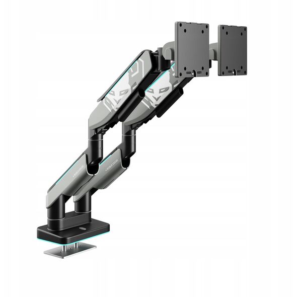 Podwójny uchwyt na monitory 49 cali, szaro-czarny RGB X-Arm Dual