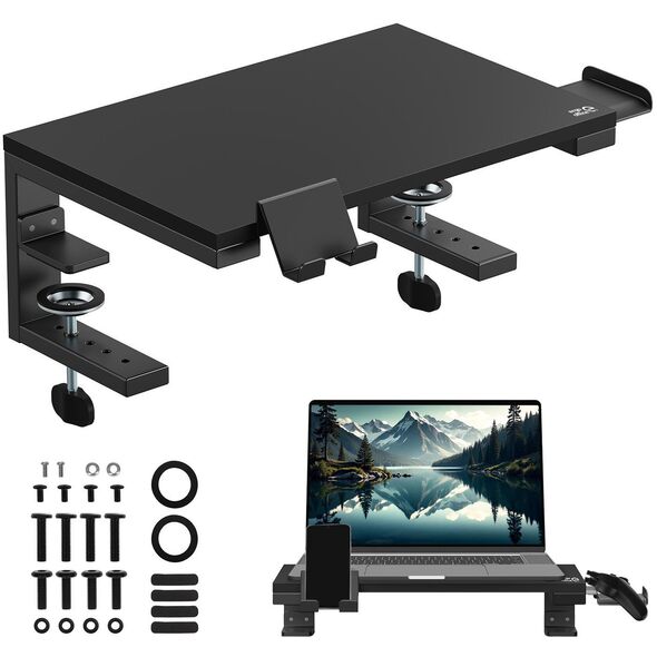 Podstawka pod laptop / monitor Ergo Office, max. obciążenie 20kg, dla przekąt. 13-32", czarna, ER-303 B