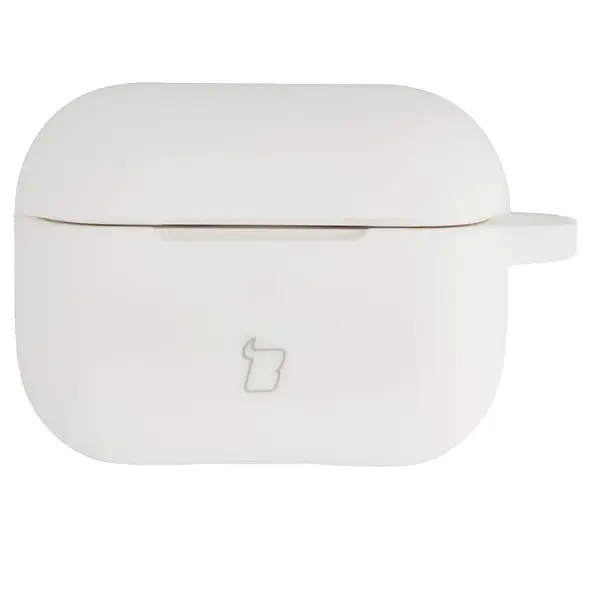 Silikonowe etui z karabińczykiem Bizon Case Headphone Silicone do Apple AirPods Pro 2 białe