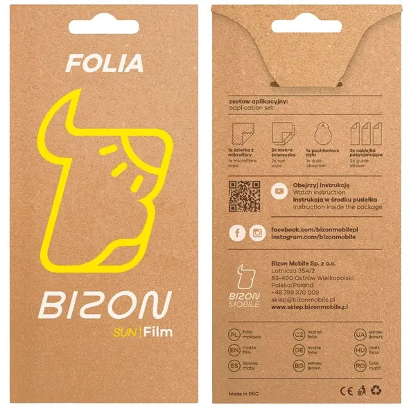 Folia matowa Bizon Glass Film Sun do Apple iPhone 14