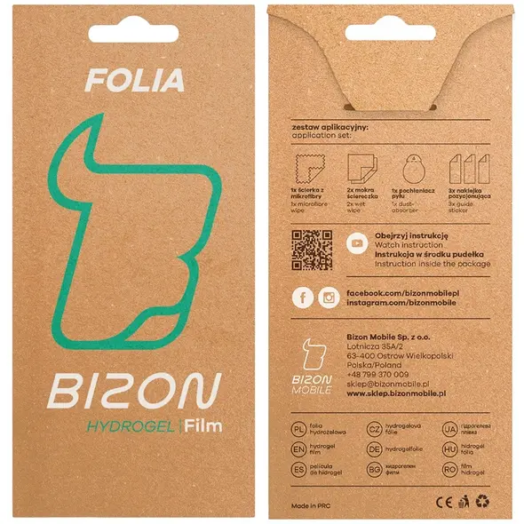 Folia hydrożelowa na ekran Bizon Glass Watch Hydrogel Duo do OnePlus Watch 3 43mm [2 PACK]