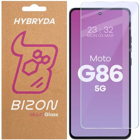 Elastyczne szkło hybrydowe Bizon Glass Mule do Motorola Moto G86 5G