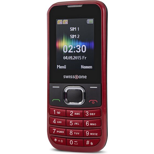 Telefon komórkowy Swisstone Dual SIM Czerwono-czarny