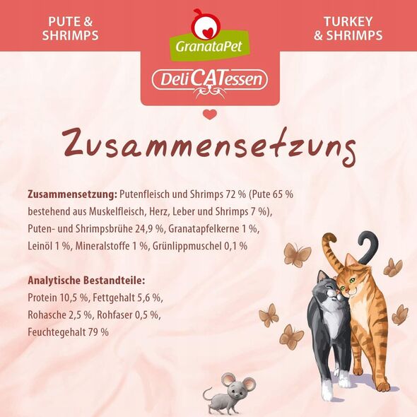 GranataPet DeliCatessen indyk i krewetki karma mokra dla kota 800g