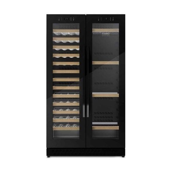 Caso 00674 Wine Cooler WineChef Duo, Up to 122 bottles, Compressor Technology, Juodas