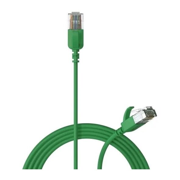 Καλώδιο δικτύου Slimline - CAT6A RJ45 - RJ45 U/UTP Έκδοση πράσινη - 2 m