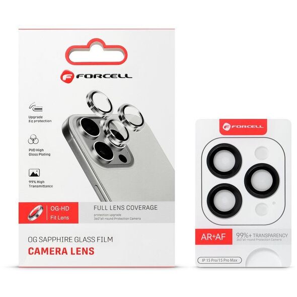 Szkło hartowane Forcell Premium do aparatu - do iPhone 13 Pro / 13 Pro Max Grafitowy
