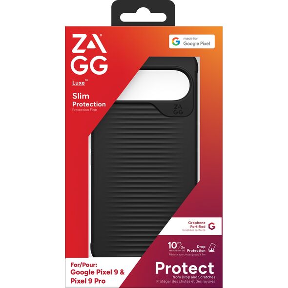 ZAGG Luxe, Cover, Google, Pixel 9/ Pixel 9 Pro, 16 cm (6.3"), Black