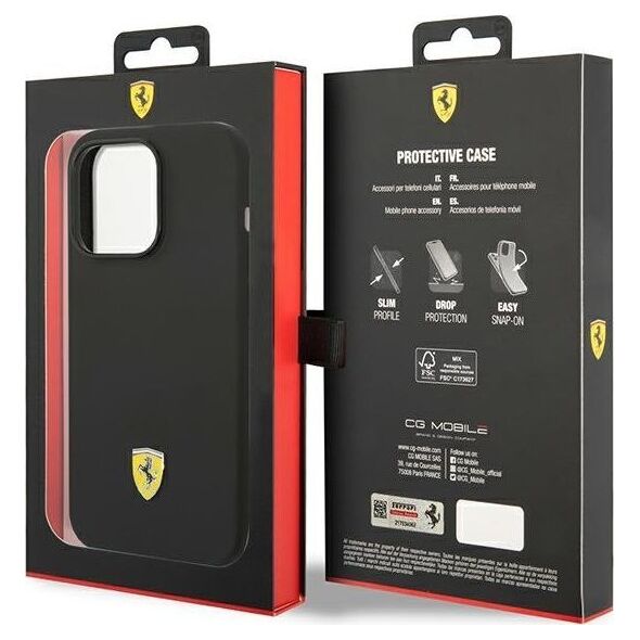 Ferrari Ferrari FESSIHMP14XBK iPhone 14 Pro Max 6,7" czarny/black hardcase Silicone Metal Logo Magsafe NoSize