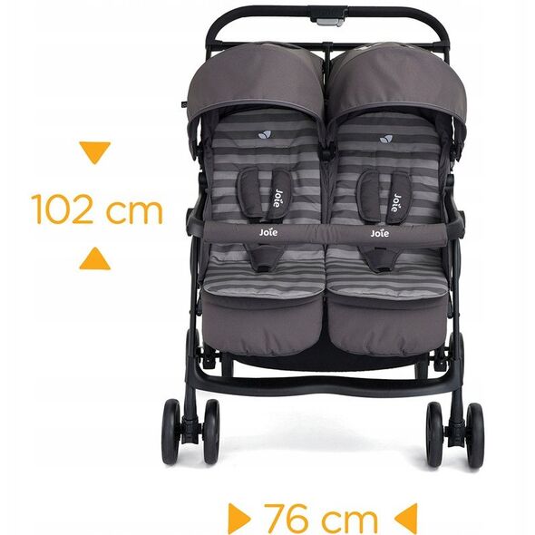 Joie Aire Twin – dvivietis vežimelis | Akmenukas