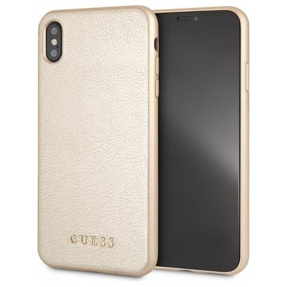 Guess Guess GUHCI65IGLGO iPhone Xs Max gold /złoty hard case Iridescent