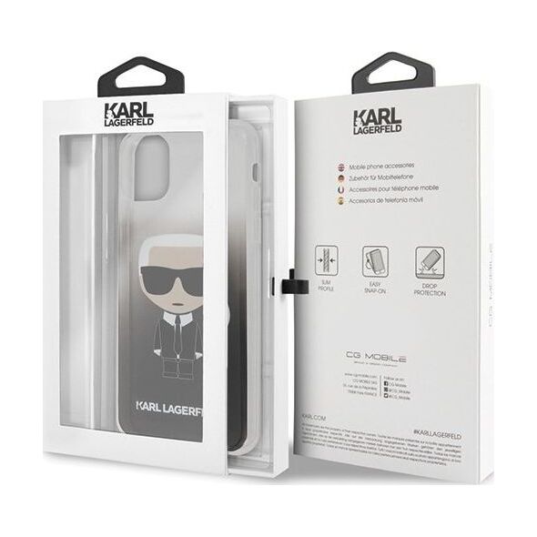 Karl Lagerfeld Karl Lagerfeld iPhone 11 Pro Max KLHCN65TRDFKBK czarny hard case Gradient Iconic Karl