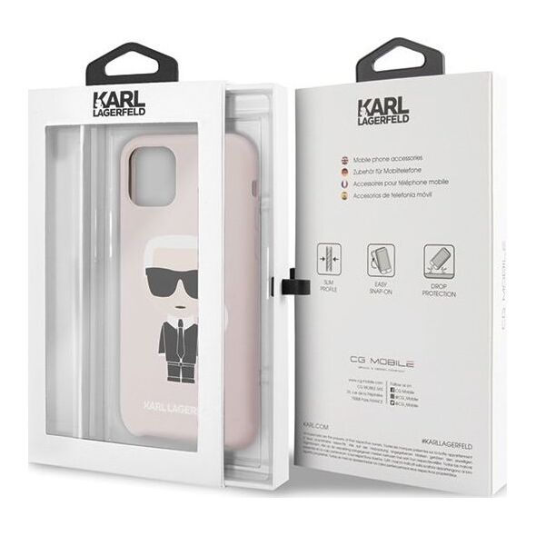 Karl Lagerfeld Karl Lagerfeld KLHCN58SLFKPI iPhone 11 Pro hardcase jasnoróżowy/light pink Silicone Iconic uniwersalny
