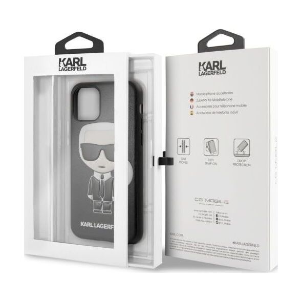 Karl Lagerfeld Karl Lagerfeld KLHCN58IKPUBK iPhone 11 Pro hardcase czarny/black Iconic Karl Embossed uniwersalny