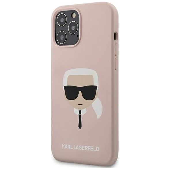 Karl Lagerfeld Karl Lagerfeld KLHCP12LSLKHLP iPhone 12 Pro Max 6,7" jasnoróżowy/light pink hardcase Silicone Karl`s Head