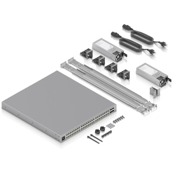 Ubiquiti Switch UniFi 16x2.5G RJ45/32x10G RJ45/4xSFP28 Managed PoE+++ 2150W 19" Rack-Mountable, 1,3" Touchscreen