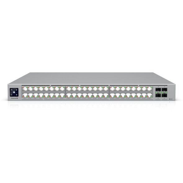 Ubiquiti Switch UniFi 16x2.5G RJ45/32x10G RJ45/4xSFP28 Managed PoE+++ 2150W 19" Rack-Mountable, 1,3" Touchscreen