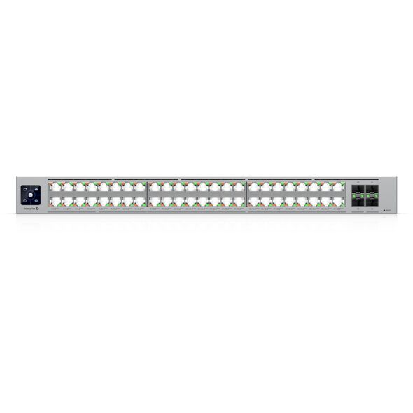 Ubiquiti Switch UniFi 16x2.5G RJ45/32x10G RJ45/4xSFP28 Managed PoE+++ 2150W 19" Rack-Mountable, 1,3" Touchscreen
