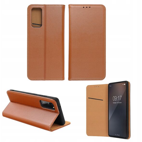 Kabura SMART PRO Book skórzana do IPHONE 17 brązowy