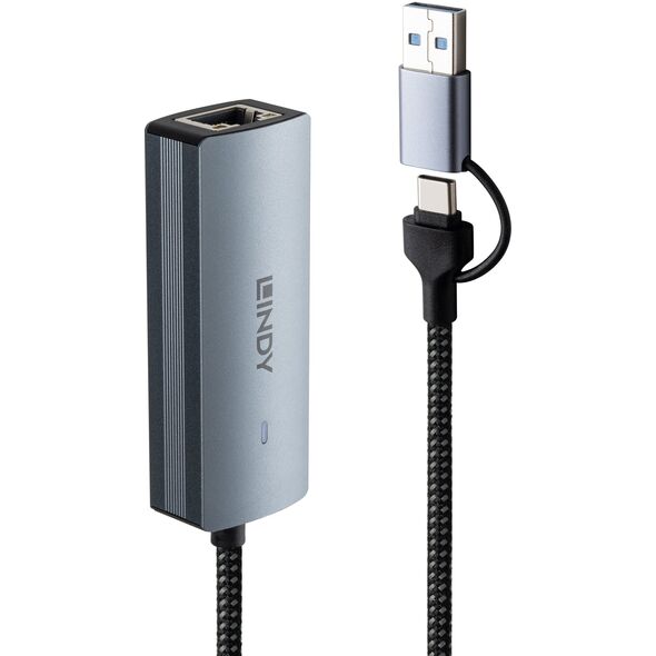 Lindy 43415 huby i koncentratory USB 3.2 Gen 2 (3.1 Gen 2) Type-C 5000 Mbit/s Szary