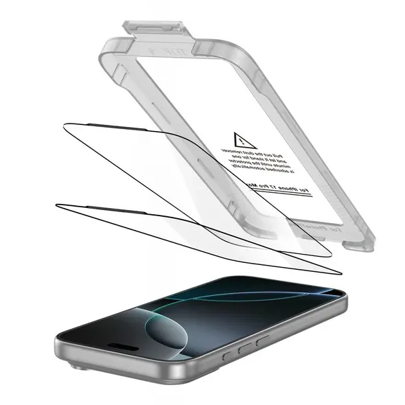 Szkło hartowane Tech-Protect Quick Set+ do Apple iPhone 17 Pro Max Black [2 PACK]