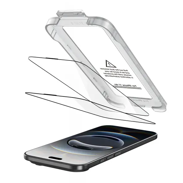 Szkło hartowane Tech-Protect Quick Set+ do Apple iPhone 17 Air Black [2 PACK]