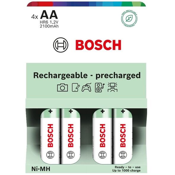 ΠΡΟΕΚΤΕΤΑΡΧΕΝΗ ΜΠΑΤΑΡΙΑ BOSCH 4ΤΜΧ AA HR6B4P2100/00 2100mAh