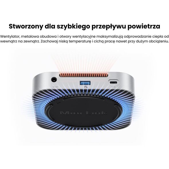 Orico Stacja dokująca do MacMini, USB-C 10 Gbps, z obudową M.2 NVMe, metalowa