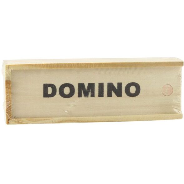 Gra Logiczna Rodzinna Domino 32 Płytki Drewniane Czarne LEAN TOYS