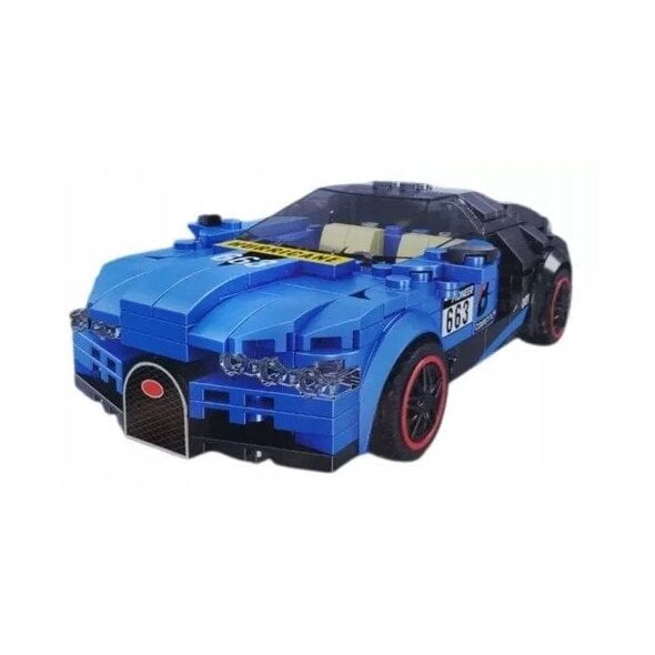 Klocki Konstrukcyjne Robot Auto 2w1 Hurricane Niebieski 328 el.