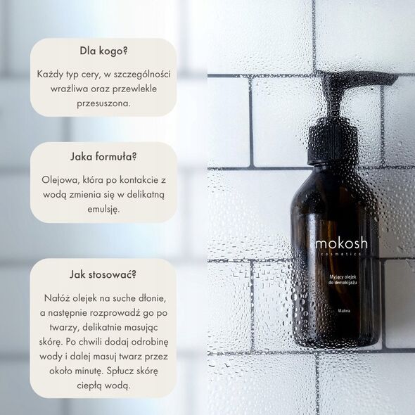 MOKOSH_Myjący olejek do demakijażu Malina 90ml