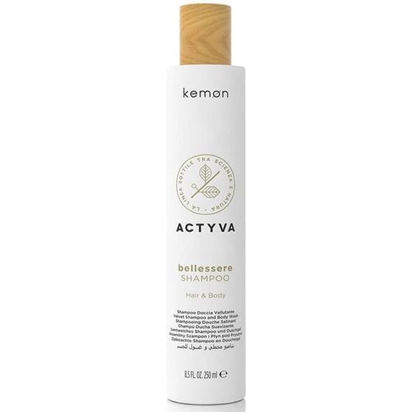 Kemon Actyva Bellessere Aksamitny szampon do włosów i ciała 250 ml