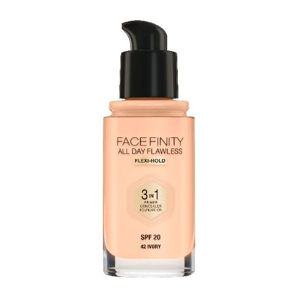 MAX FACTOR Facefinity All Day Flawless 3in1 Foundation SPF20 42 Ivory 30ml