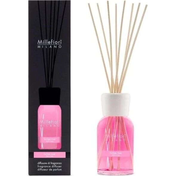 Dyfuzor zapachowy Grupa Zachodnia MM MILLEFIORI MILANO Pałeczki zapachowe 250 ml Lychee Rose