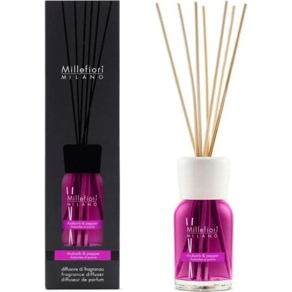 Dyfuzor zapachowy Grupa Zachodnia MM MILLEFIORI MILANO Pałeczki zapachowe 250 ml Rhubarb & Pepper