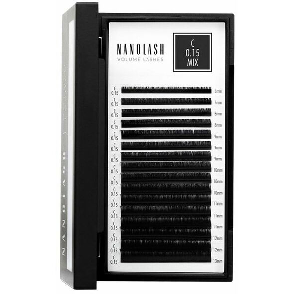 Zestaw sztuczne rzęsy Nanolash VOLUME LASHES Doczepy 6-13 mm