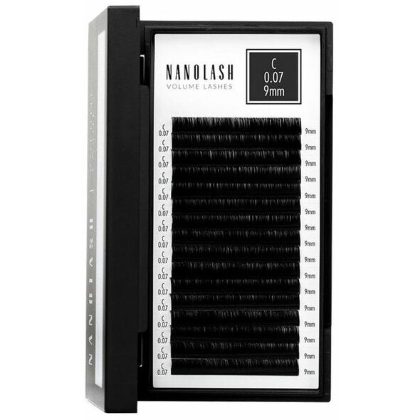 Zestaw sztuczne rzęsy Nanolash VOLUME LASHES Doczepy 9 mm