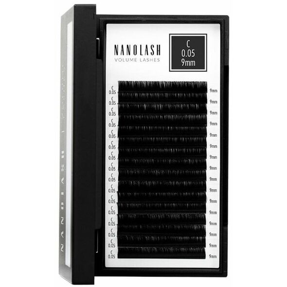Zestaw sztuczne rzęsy Nanolash VOLUME LASHES Doczepy 9 mm