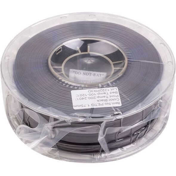 3D πλαστικό εκτύπωσης PETG, 1.75mm, 1kg, μαύρο