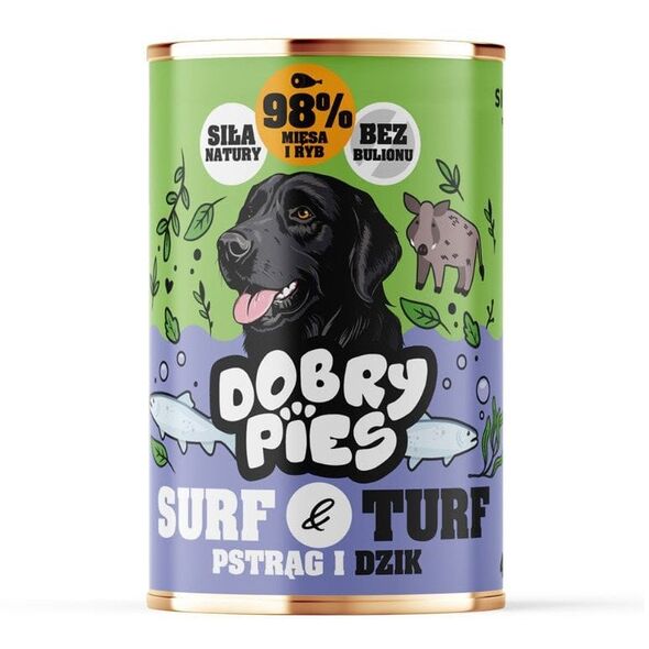 Dobry Pies Pstrąg i dzik 400g