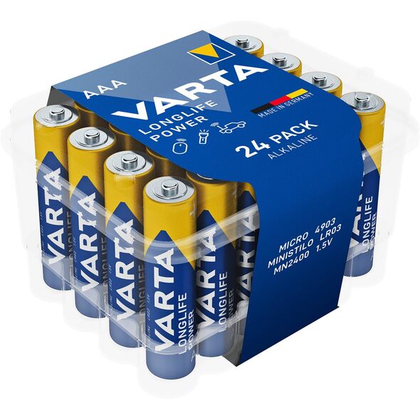 BATERIE ALKALICZNE VARTA R3 (AAA) LONGLIFE POWER 24szt PREMIUM BOX