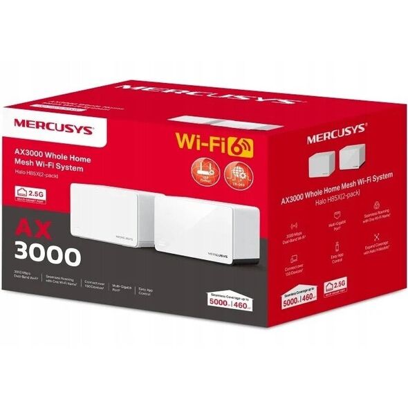 Mercusys Halo H85X(2-pack) AX3000 Whole Home Mesh Wi-Fi 6 System | Mercusys