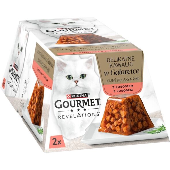 PURINA GOURMET REVELATIONS Łosoś w galaretce 2X57g
