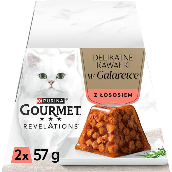 PURINA GOURMET REVELATIONS Łosoś w galaretce 2X57g